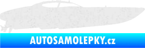 Samolepka Motorový člun 002 pravá Ultra Metalic bílá