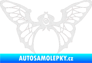 Samolepka Motýl 001 levá Ultra Metalic bílá