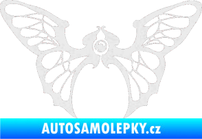 Samolepka Motýl 001 pravá Ultra Metalic bílá