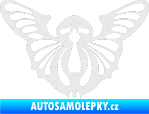 Samolepka Motýl 002 levá Ultra Metalic bílá