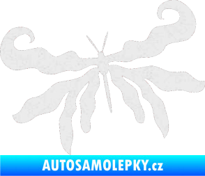 Samolepka Motýl 004 levá Ultra Metalic bílá