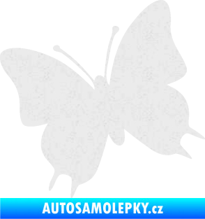 Samolepka Motýl 007 levá Ultra Metalic bílá