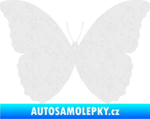 Samolepka Motýl 008 Ultra Metalic bílá