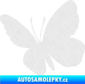 Samolepka Motýl 009 levá Ultra Metalic bílá