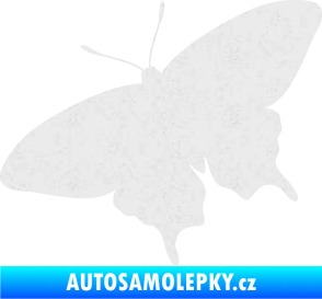 Samolepka Motýl 010 levá Ultra Metalic bílá