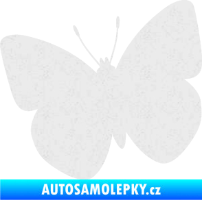 Samolepka Motýl 011 levá Ultra Metalic bílá