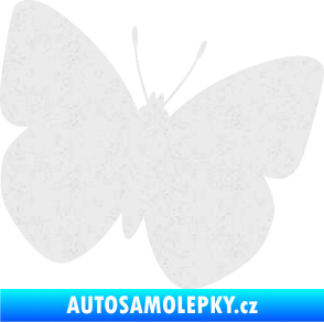 Samolepka Motýl 011 pravá Ultra Metalic bílá