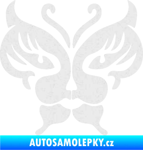 Samolepka Motýl 016 kočičí obličej Ultra Metalic bílá