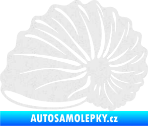 Samolepka Mušle 002 levá ulita Ultra Metalic bílá