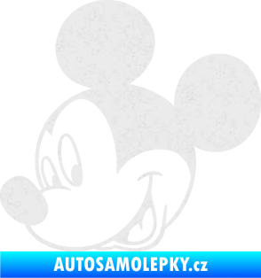 Samolepka Myšák Mickey 001 levá Ultra Metalic bílá