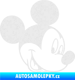 Samolepka Myšák Mickey 001 pravá Ultra Metalic bílá