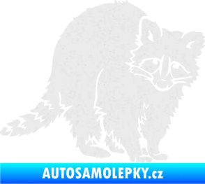 Samolepka Mýval 002 pravá Ultra Metalic bílá