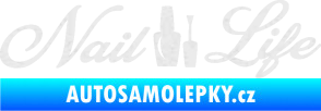 Samolepka Nail life Ultra Metalic bílá