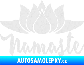 Samolepka Namaste 001 lotosový květ Ultra Metalic bílá