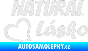 Samolepka Natural Lásko Ultra Metalic bílá