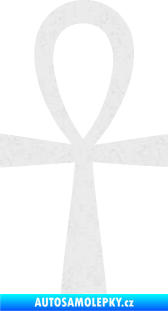 Samolepka Nilský kříž Ankh Ultra Metalic bílá