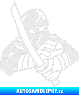 Samolepka Ninja silueta pravá Ultra Metalic bílá