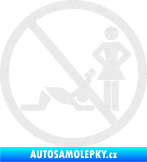 Samolepka No free money Ultra Metalic bílá