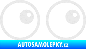 Samolepka Oči 006 pravá Ultra Metalic bílá