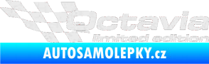 Samolepka Octavia limited edition levá Ultra Metalic bílá