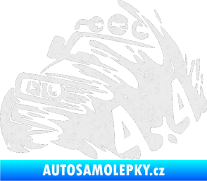 Samolepka Off Road 002 levá 4x4 Ultra Metalic bílá