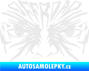 Samolepka Off Road 004 s obličejem Ultra Metalic bílá