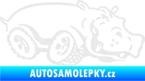 Samolepka Off Road 006 pravá hroch Ultra Metalic bílá