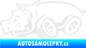 Samolepka Off Road 006 levá hroch Ultra Metalic bílá