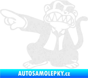 Samolepka Opičák JDM levá Ultra Metalic bílá