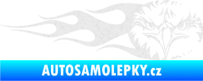 Samolepka Orel 004 pravá Ultra Metalic bílá