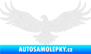 Samolepka Orel 006 levá Ultra Metalic bílá