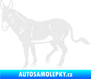 Samolepka Osel 003 levá Ultra Metalic bílá