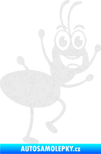 Samolepka Pan mravenec pravá Ultra Metalic bílá