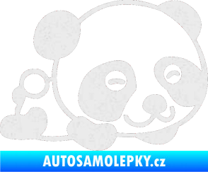 Samolepka Panda 003 pravá Ultra Metalic bílá