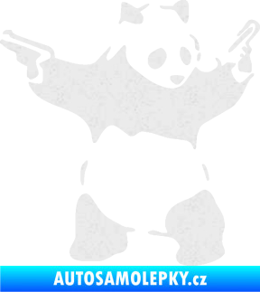 Samolepka Panda 007 pravá gangster Ultra Metalic bílá