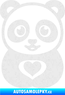 Samolepka Panda 008 roztomilá Ultra Metalic bílá