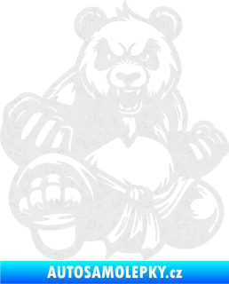 Samolepka Panda 012 levá Kung Fu bojovník Ultra Metalic bílá