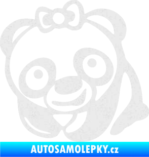 Samolepka Panda baby levá Ultra Metalic bílá