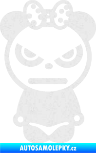 Samolepka Panda girl Ultra Metalic bílá