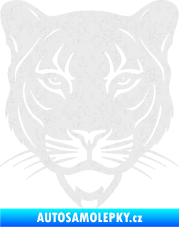 Samolepka Panter 002 hlava black panther Ultra Metalic bílá
