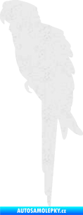 Samolepka Papoušek 001 levá Ultra Metalic bílá