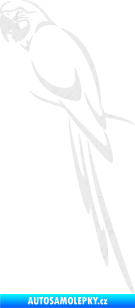 Samolepka Papoušek 005 levá Ultra Metalic bílá