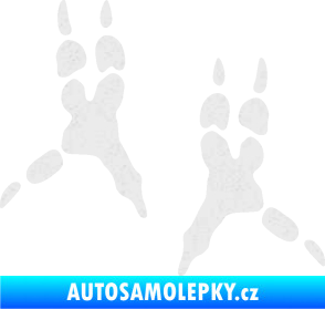 Samolepka Papoušek 008 stopy levá Ultra Metalic bílá