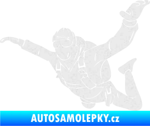 Samolepka Parašutista 004 levá Ultra Metalic bílá
