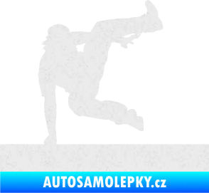 Samolepka Parkour 002 pravá Ultra Metalic bílá