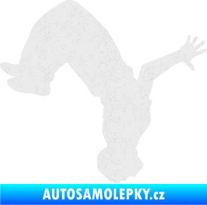 Samolepka Parkour 003 pravá Ultra Metalic bílá