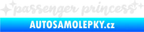 Samolepka Passenger Princess 002 nápis s hvězdičkami Ultra Metalic bílá