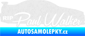 Samolepka Paul Walker 005 RIP Ultra Metalic bílá