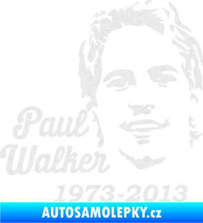 Samolepka Paul Walker 007 RIP Ultra Metalic bílá
