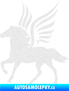 Samolepka Pegas 002 levá okřídlený kůň Ultra Metalic bílá
